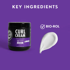 Rolda curl cream applied to damp hair demonstrating curl formation benefit