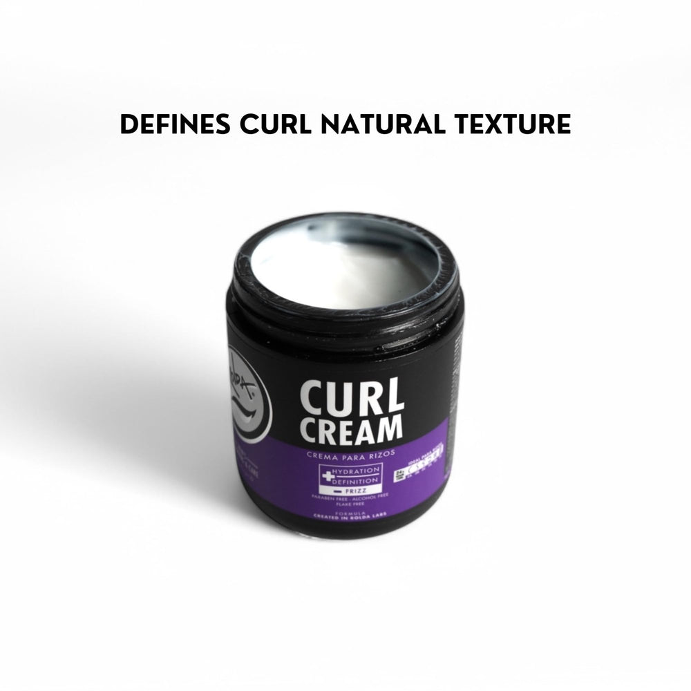 Rolda curl cream ingredients label featuring Bio-Rol oil blend benefits