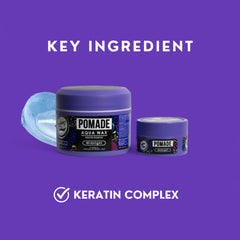 Rolda ingredient label highlighting keratin complex and water-based formula benefits