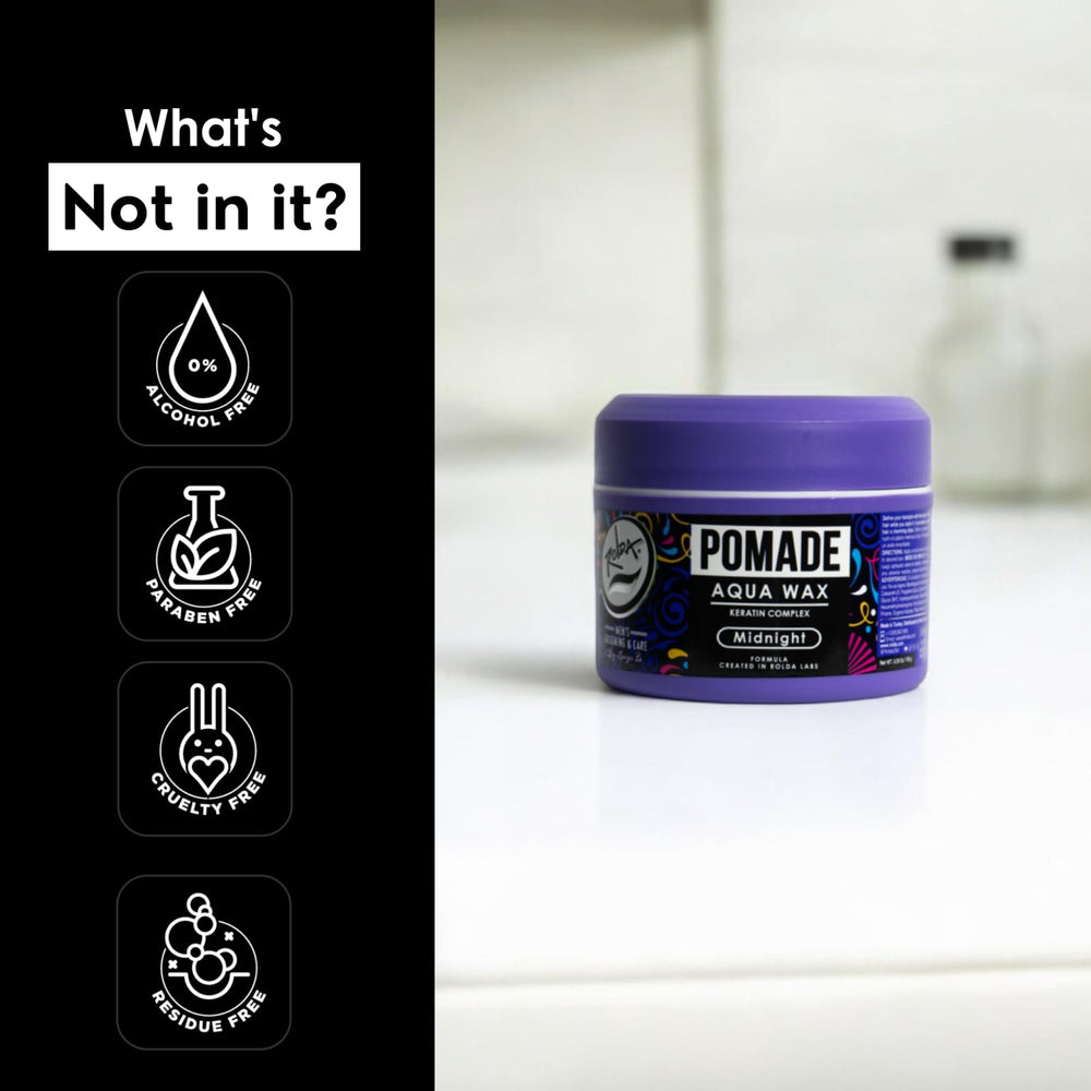 Rolda pomade in morning routine setting showing quick styling and polished results