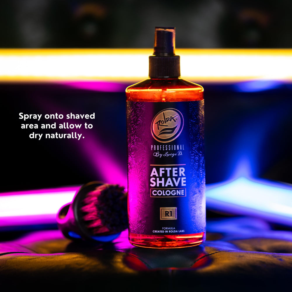 Close-up of Rolda R1 tonic texture emphasizing fast-drying benefit