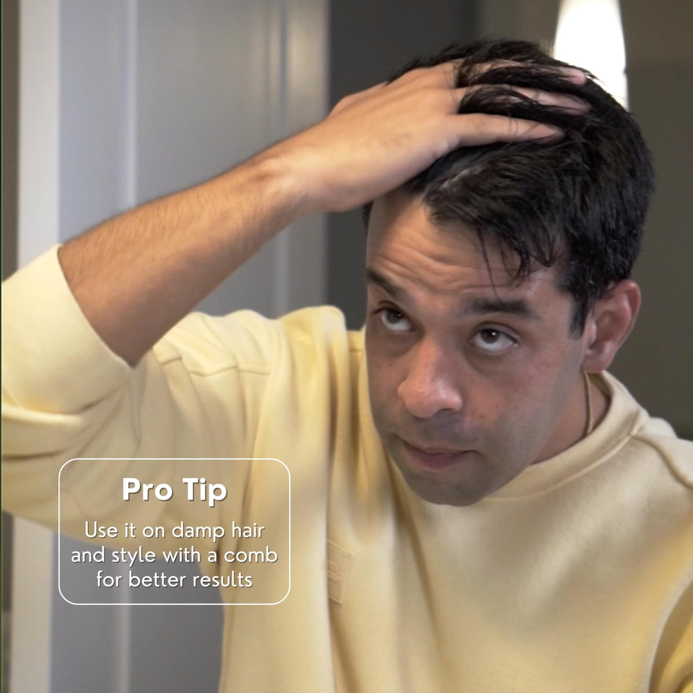 Rolda spiked hairstyle detail highlighting strong, flexible hold