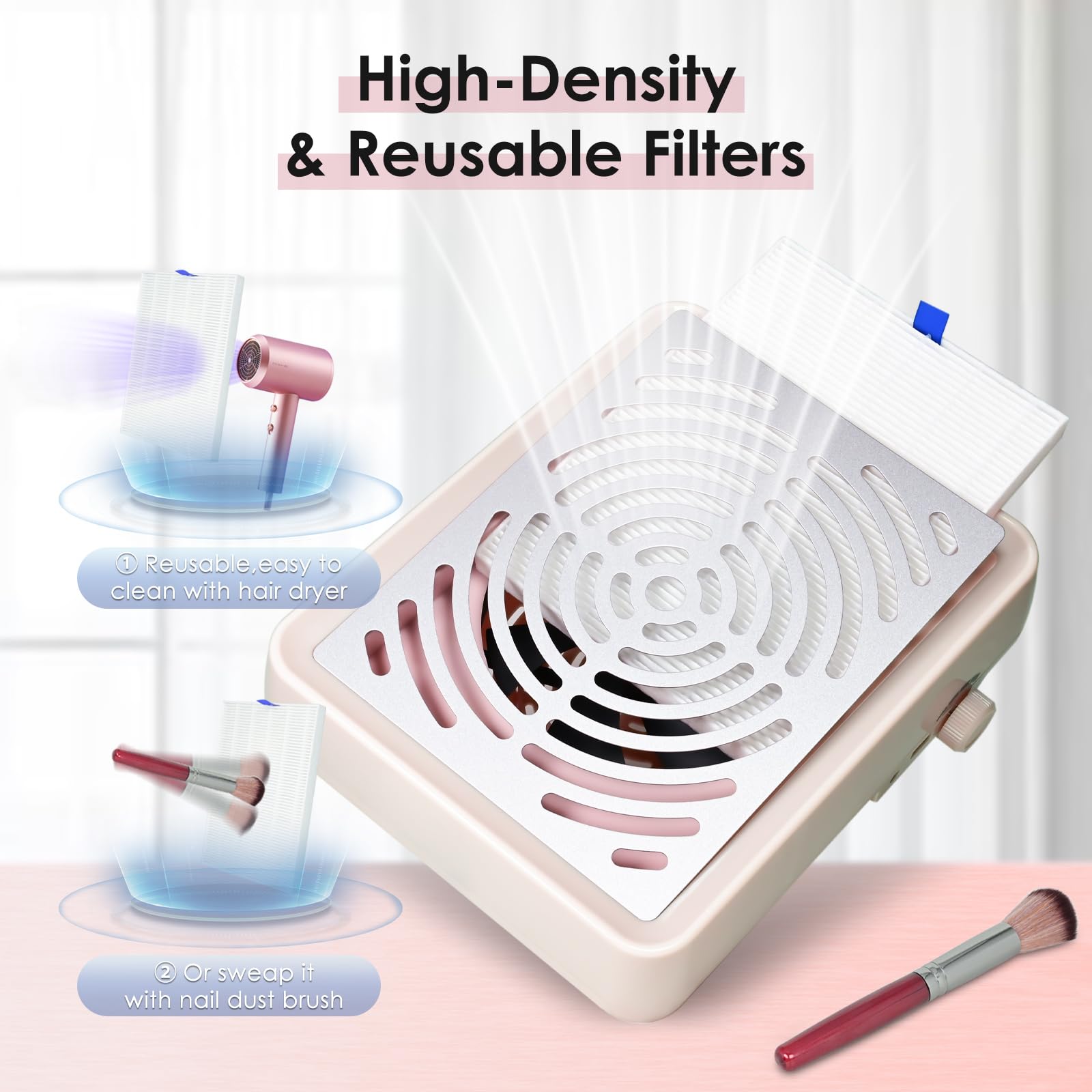 rolokit next to a hand showing compact size and portable salon convenience