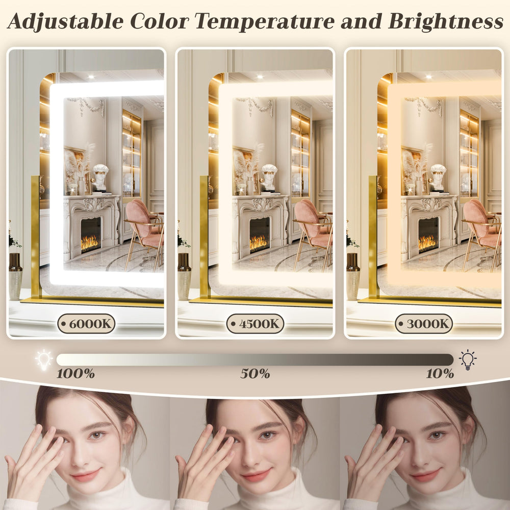 ROLOVE mirror rotated angle demonstrating 360-degree adjustability and precision