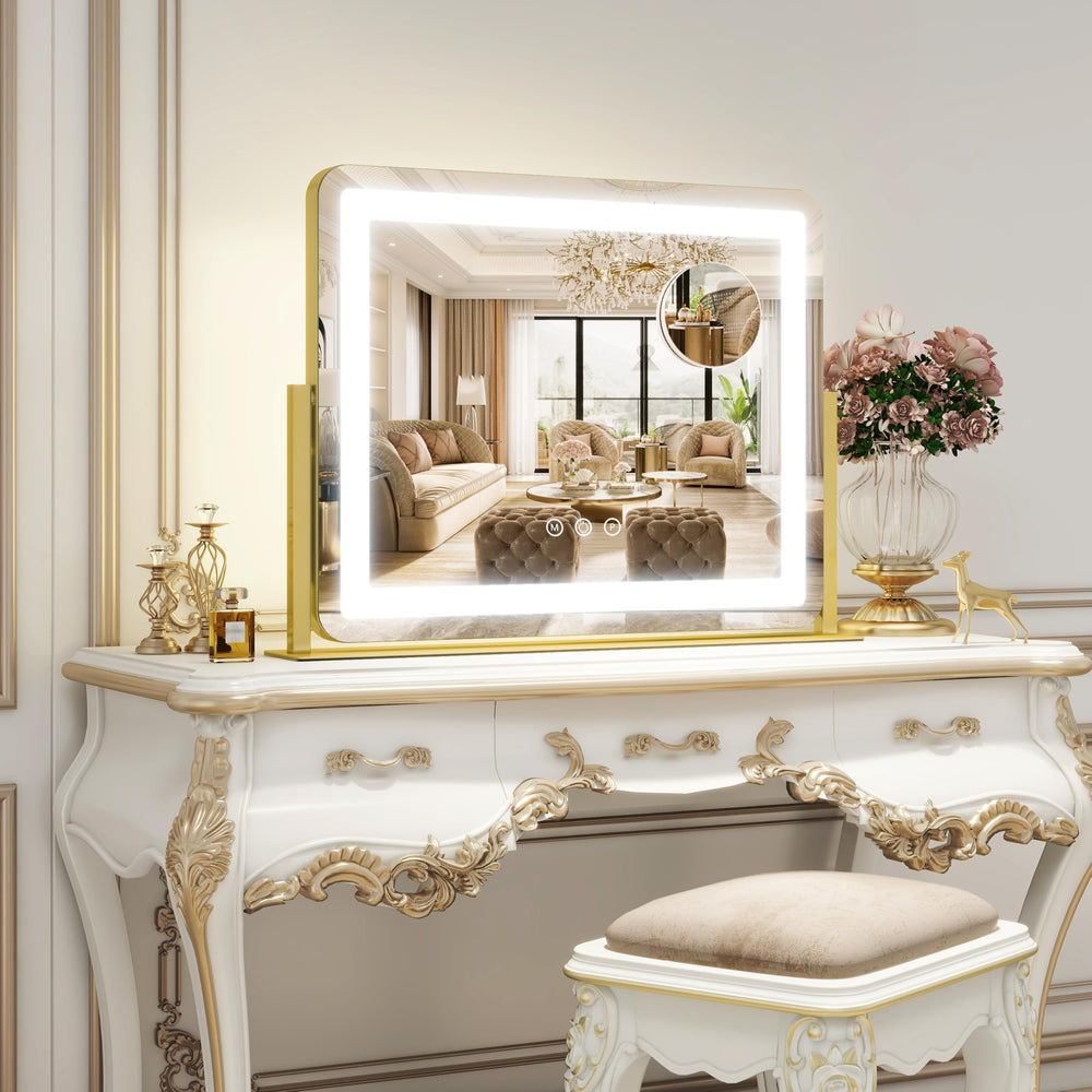 ROLOVE mirror frame close-up highlighting aluminum alloy finish and durability