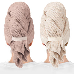 ROLSHOL two-towel set front view showing color options and benefits