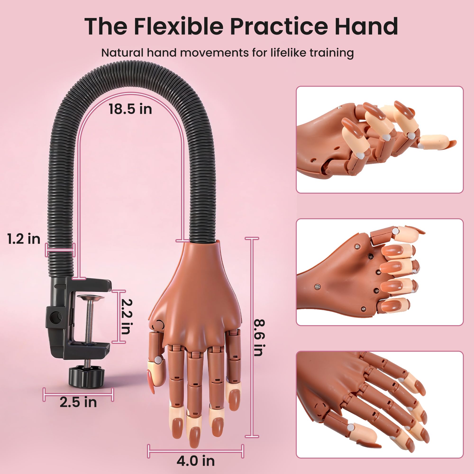 Rolybag 200 nail tips arranged to show variety and repeated practice benefit
