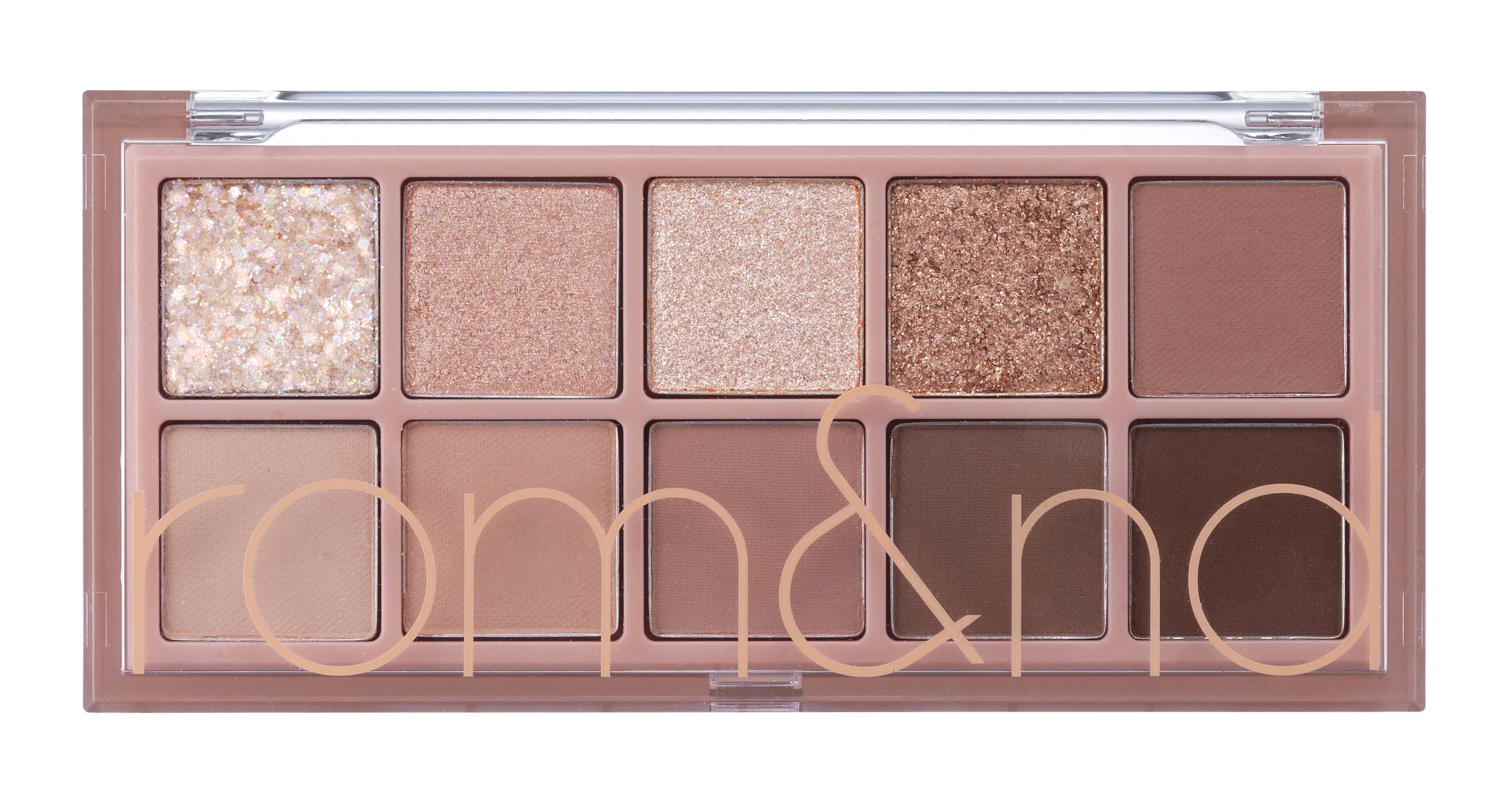 rom&nd palette front closed showing compact portability and elegant design