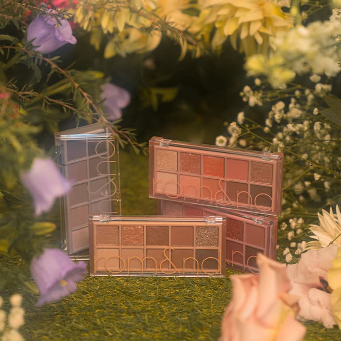 rom&nd palette applied on eyes and cheeks showing cohesive color match