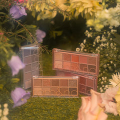 rom&nd palette applied on eyes and cheeks showing cohesive color match