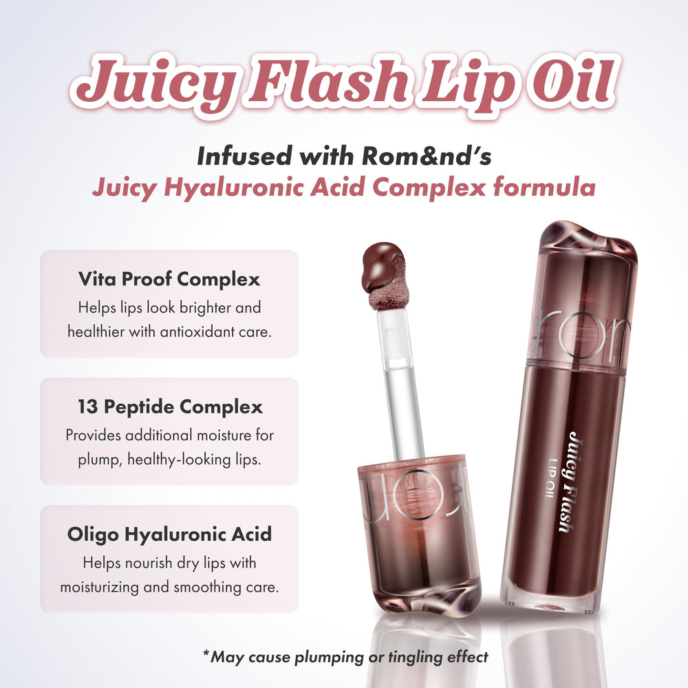 rom&nd Coco Bomb applicator closeup displaying smooth wand and precise application