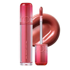 rom&nd front packaging showing Almond Rose shade and compact tube for easy storage