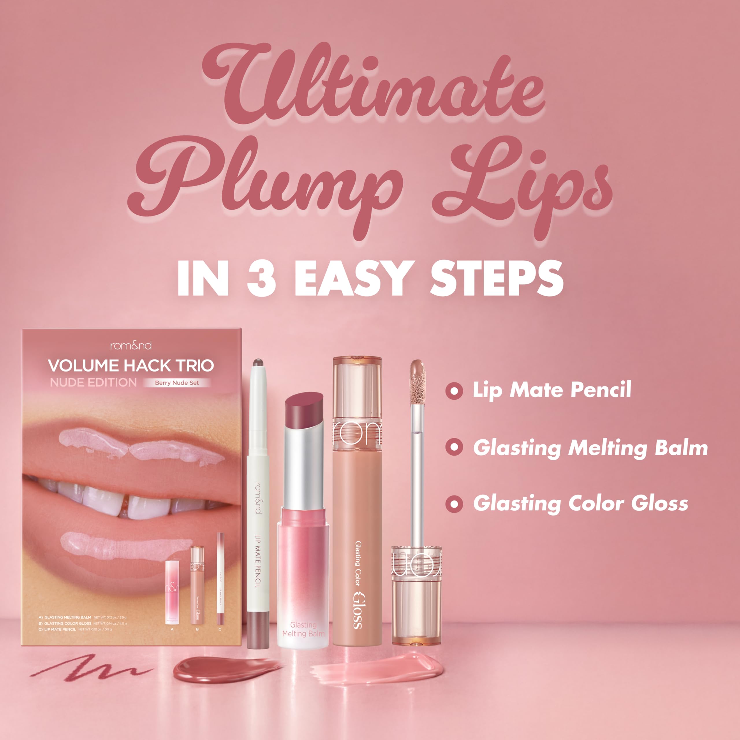 rom&nd Lip Mate Pencil close-up showing precise tip for defined lips