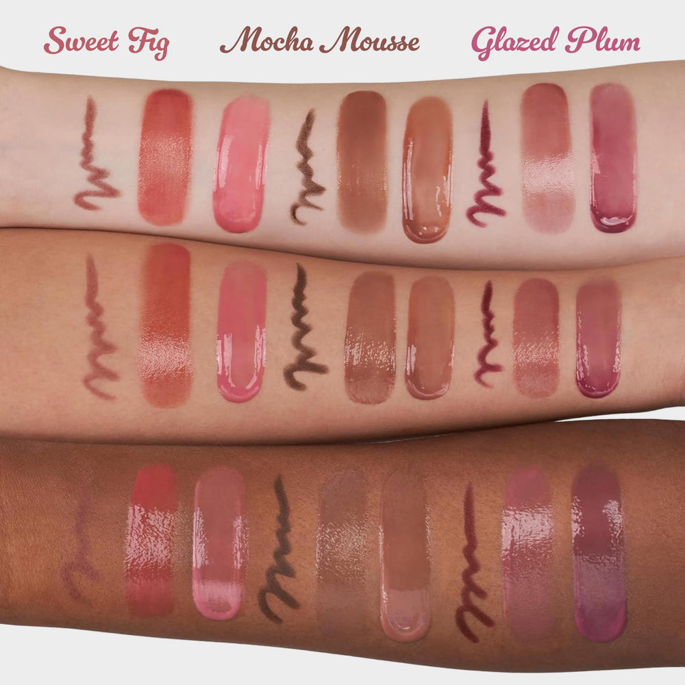 rom&nd lips before and after trio demonstrating fuller-looking dimension