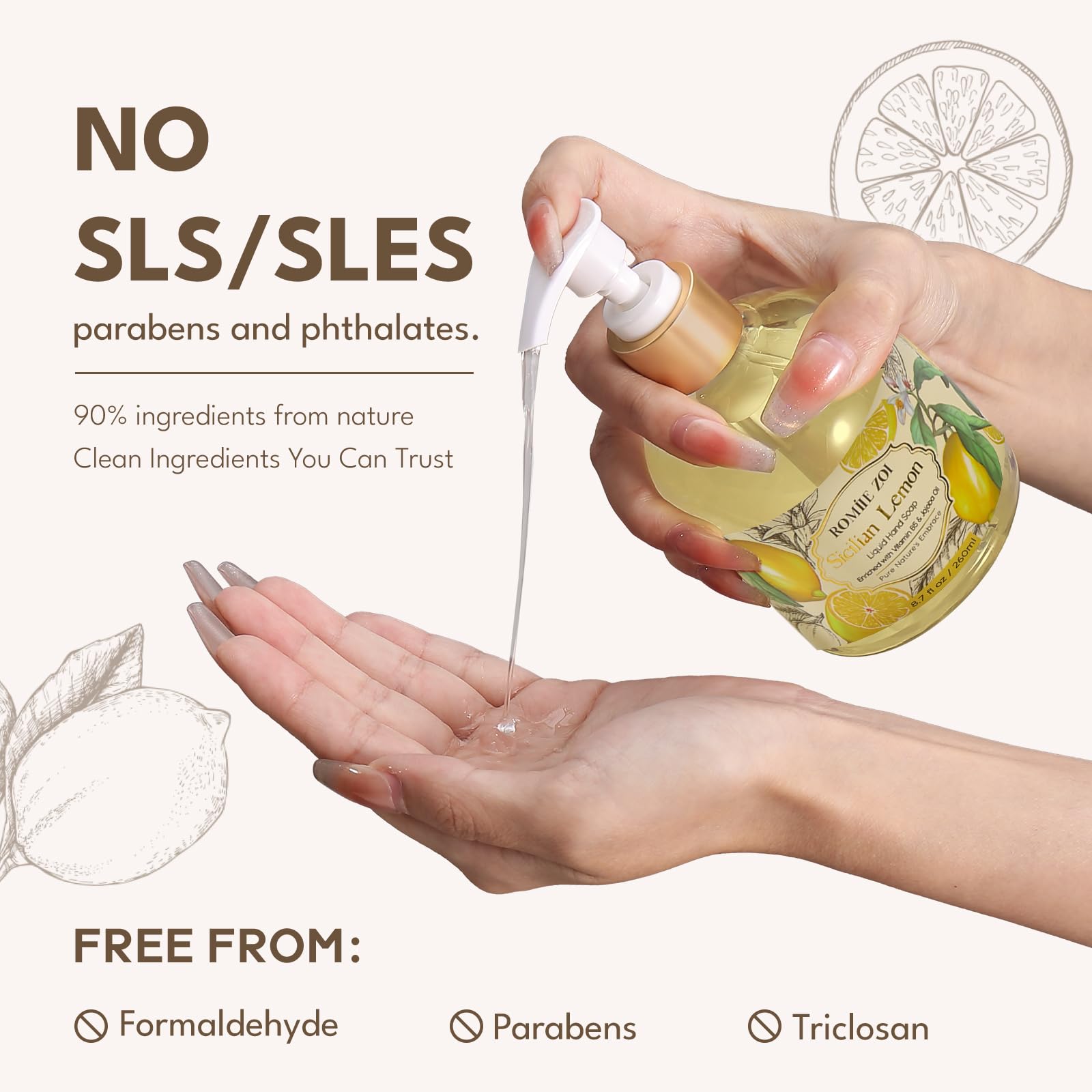 ROMIIE ZOI ingredients label highlighting vitamin B5 and jojoba
