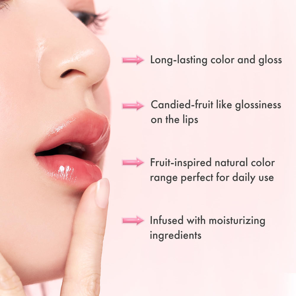 rom&nd texture swipe on skin showing hydrating, non-sticky shine