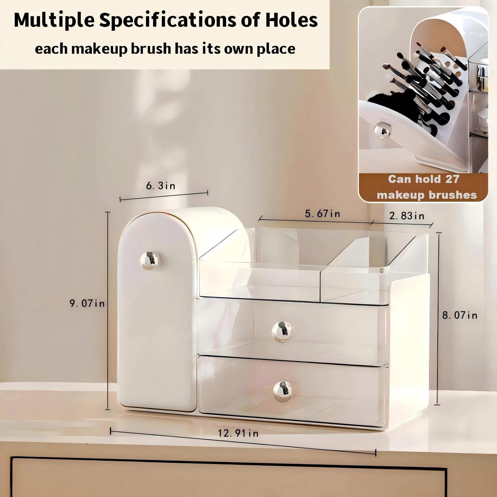 RONGZHIERK top compartments filled with daily products for quick reach benefit
