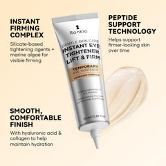 RONKIE before and after comparison showing visibly smoother under-eye area