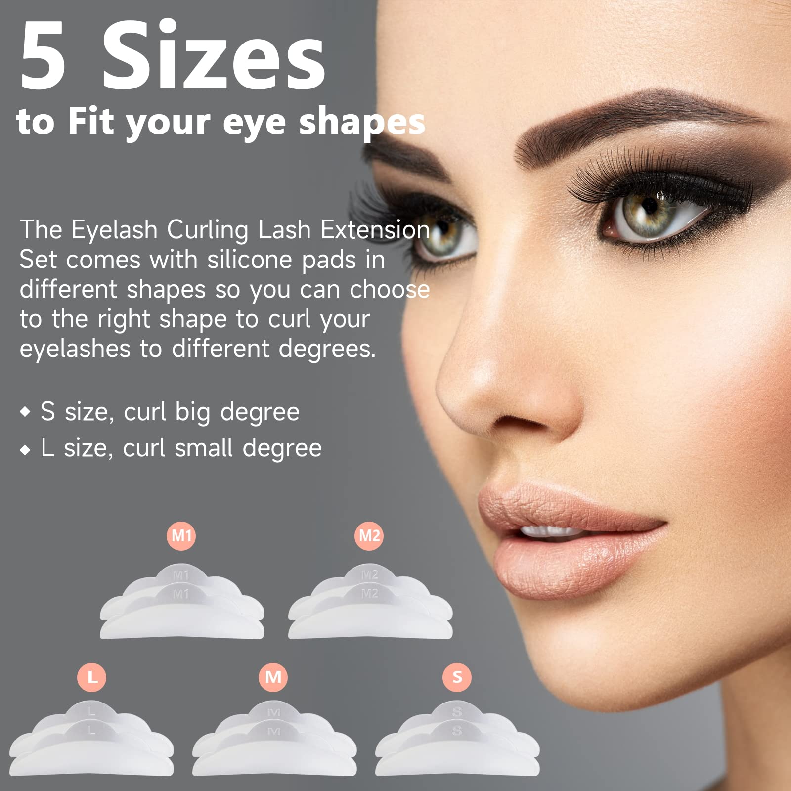 RONKIE silicone shields and tools close-up for precise lash positioning benefit