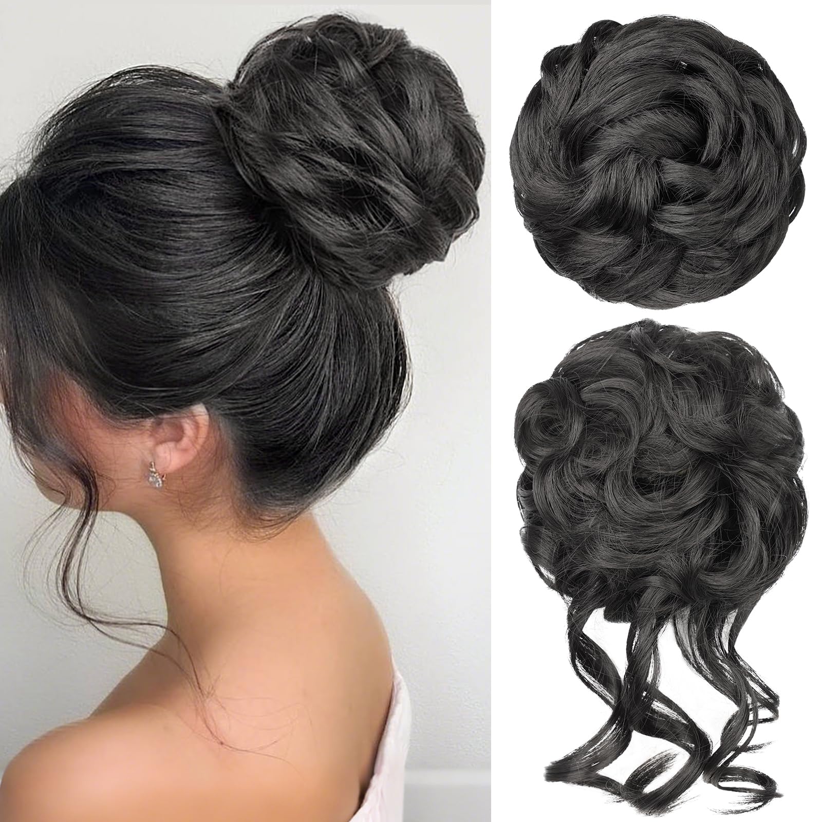 RONTAYA front packaging showing two bun pieces and styling benefit