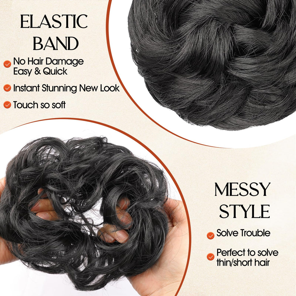 RONTAYA layered two pieces creating full voluminous bun for long-lasting hold