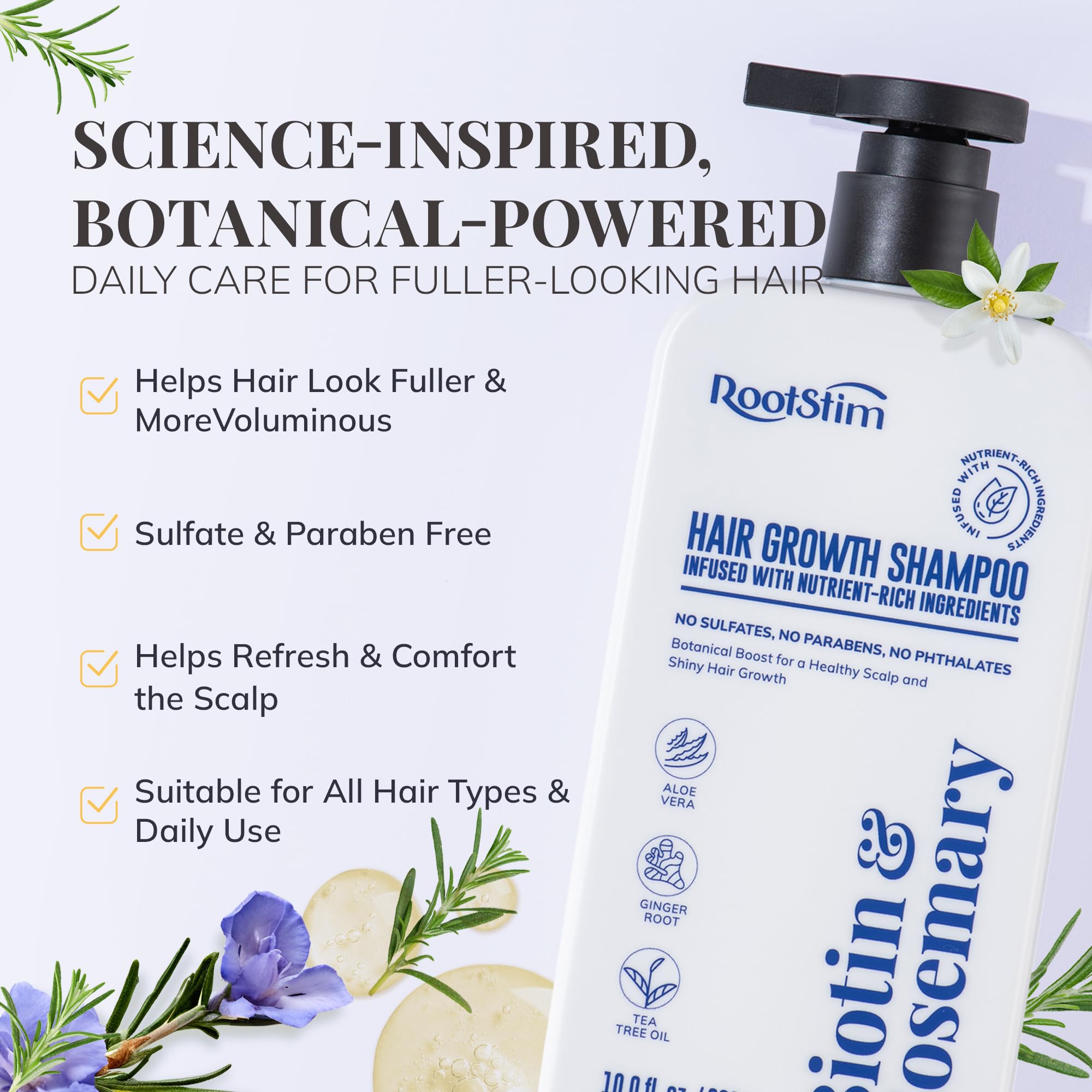 RootStim close-up of ingredient list highlighting botanical and active benefits