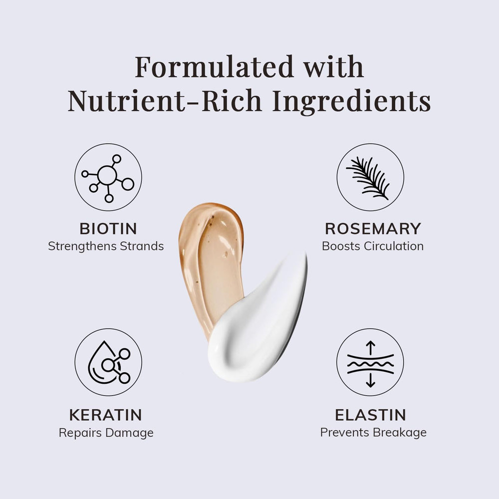 RootStim conditioner creamy pour illustrating smoothing hydration and improved hair manageability
