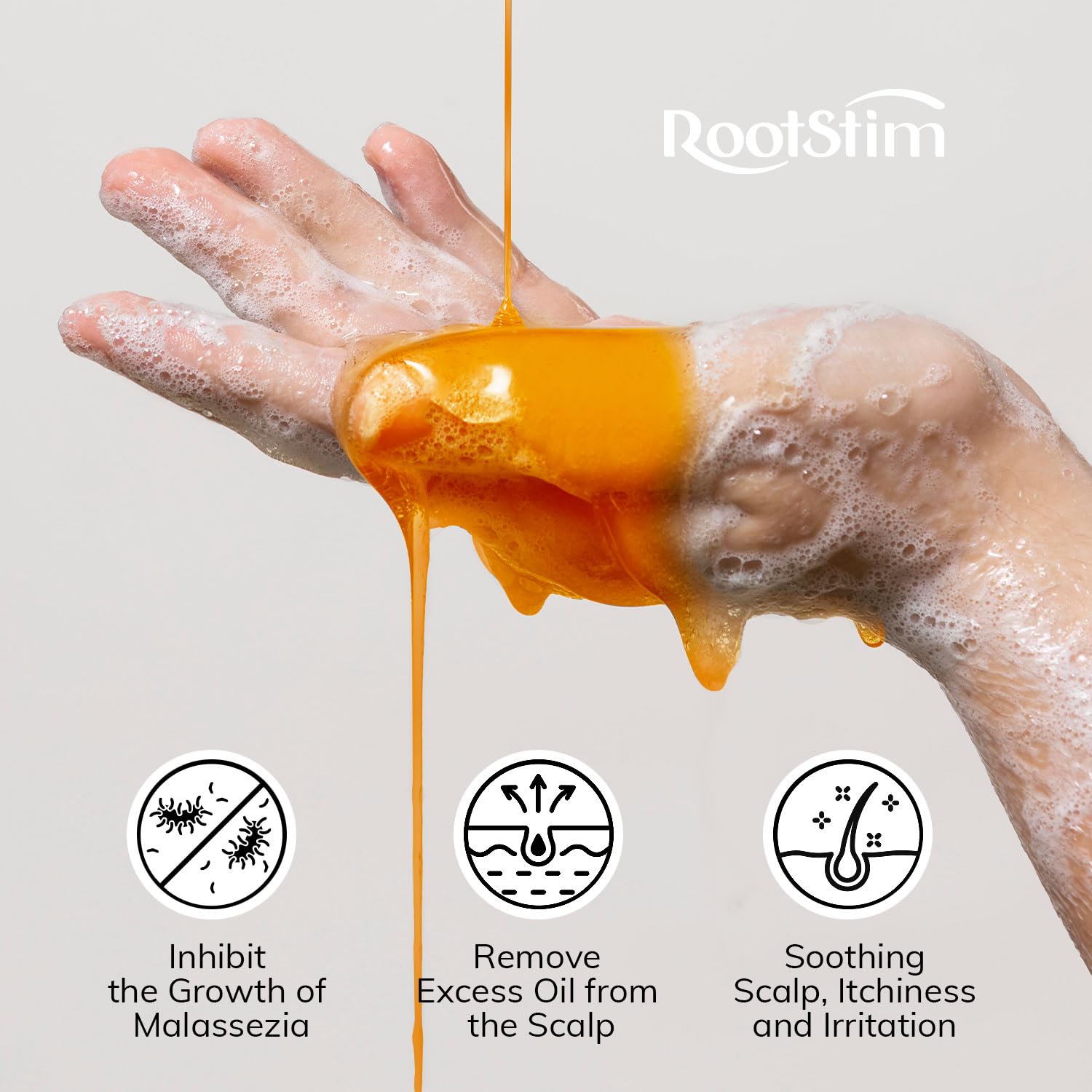 RootStim size comparison beside common bottle to show product scale