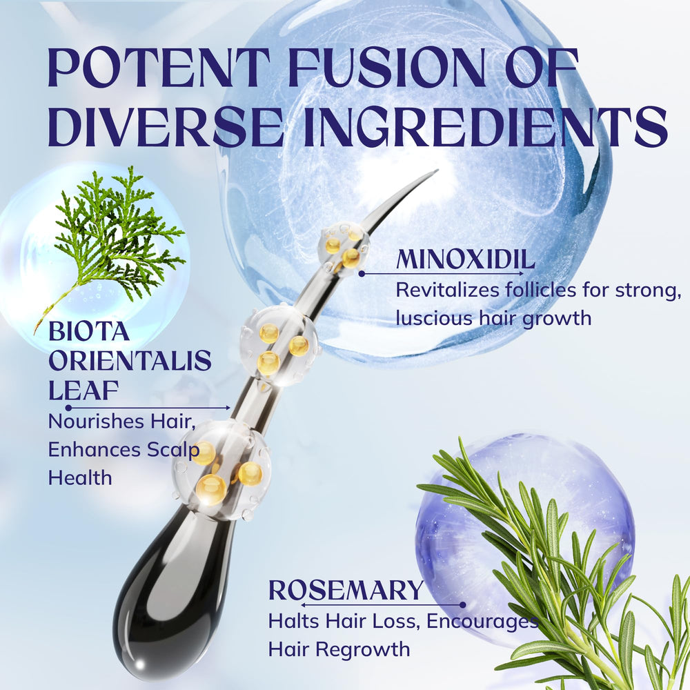 RootStim solution texture on fingertips showing lightweight absorption benefit