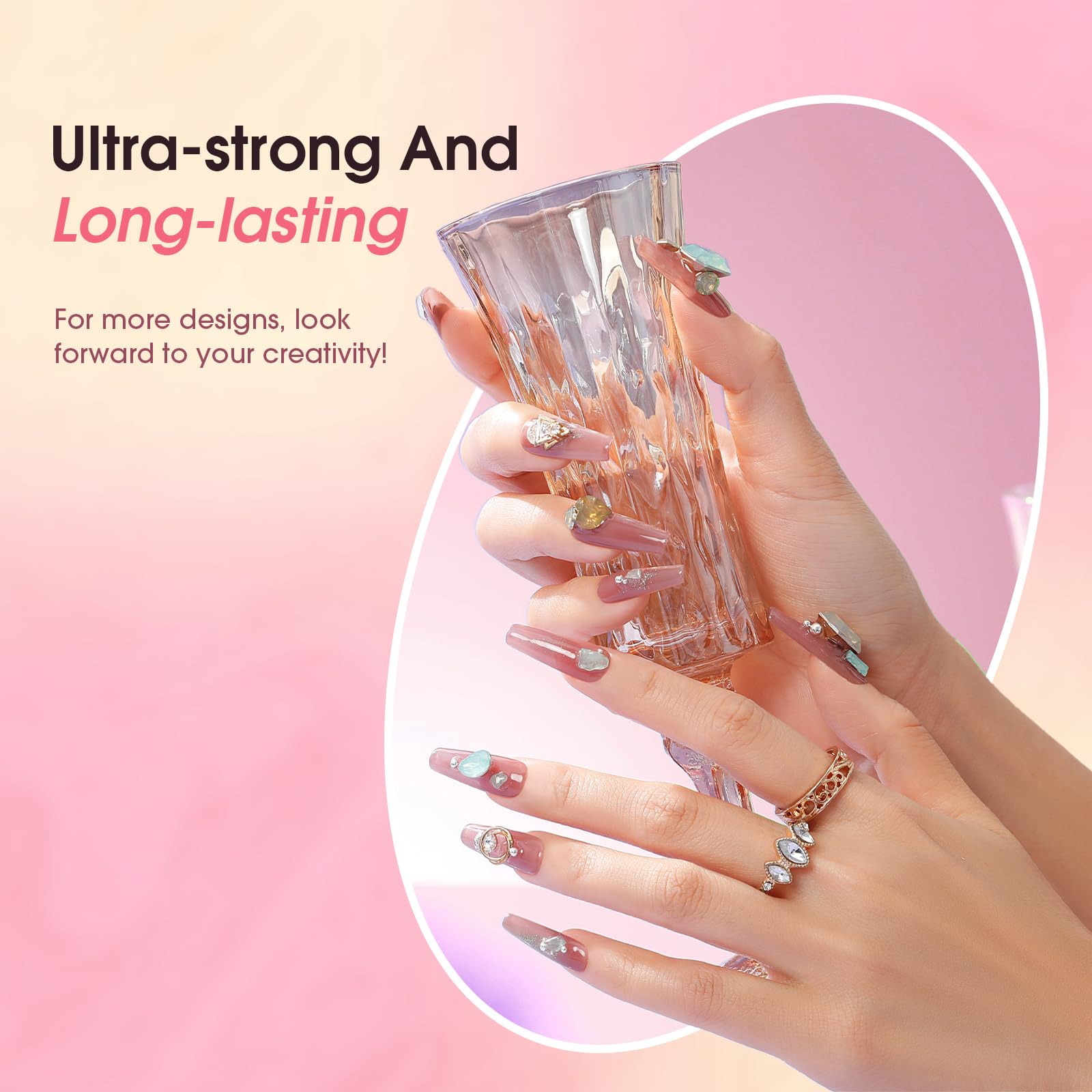 ROSALIND nail brush with slip solution enabling easier application