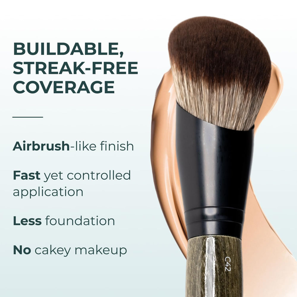 Rose and Ben C42 angled detail highlighting sloped head for contour blending benefit