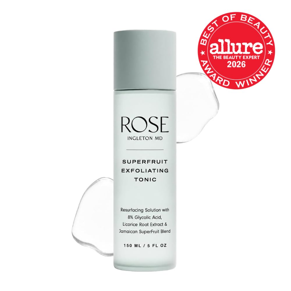 ROSE Ingleton MD close-up of exfoliating liquid texture, fast-absorbing