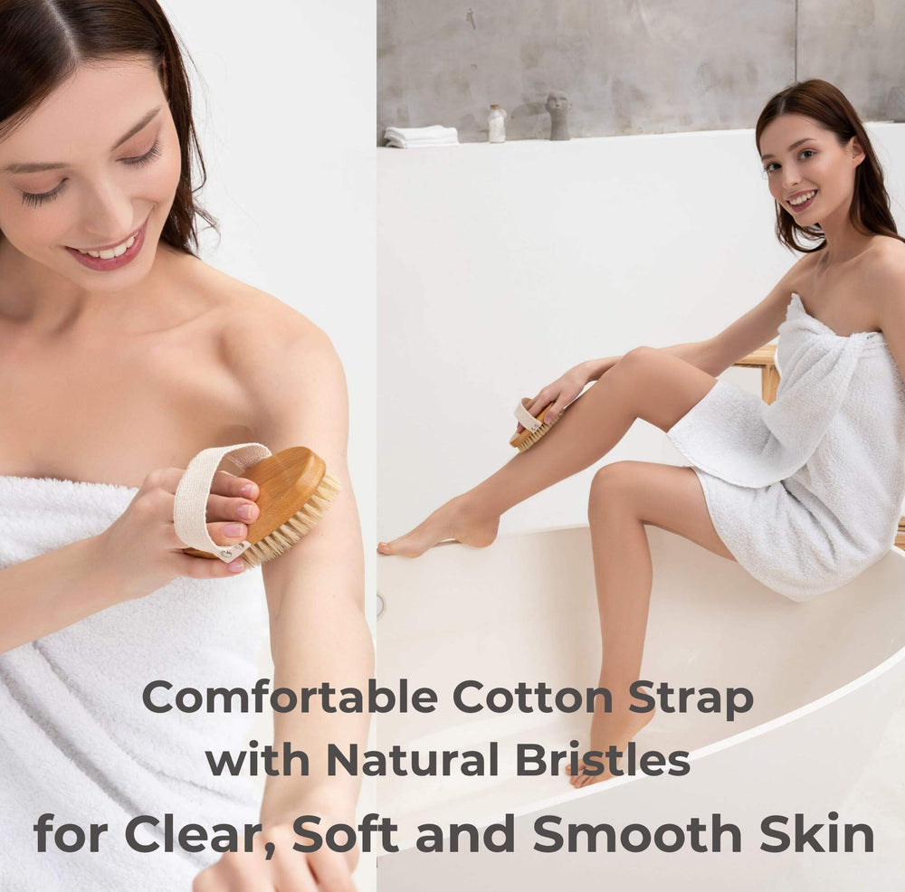 ROSENA cellulite massager used on thigh demonstrating smoothing motion and targeted care