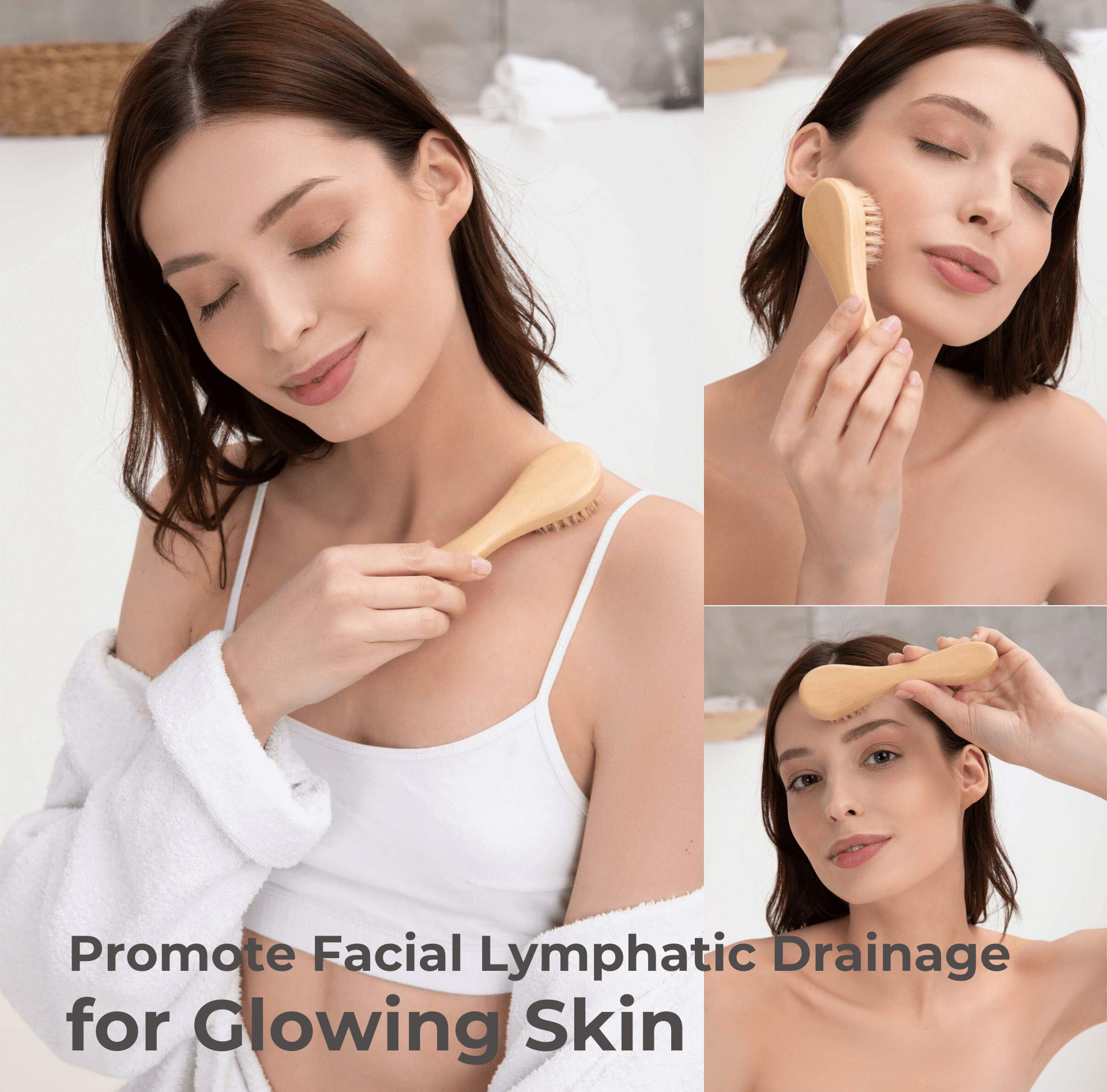 ROSENA face cleansing brush detail for gentle facial exfoliation and radiant skin