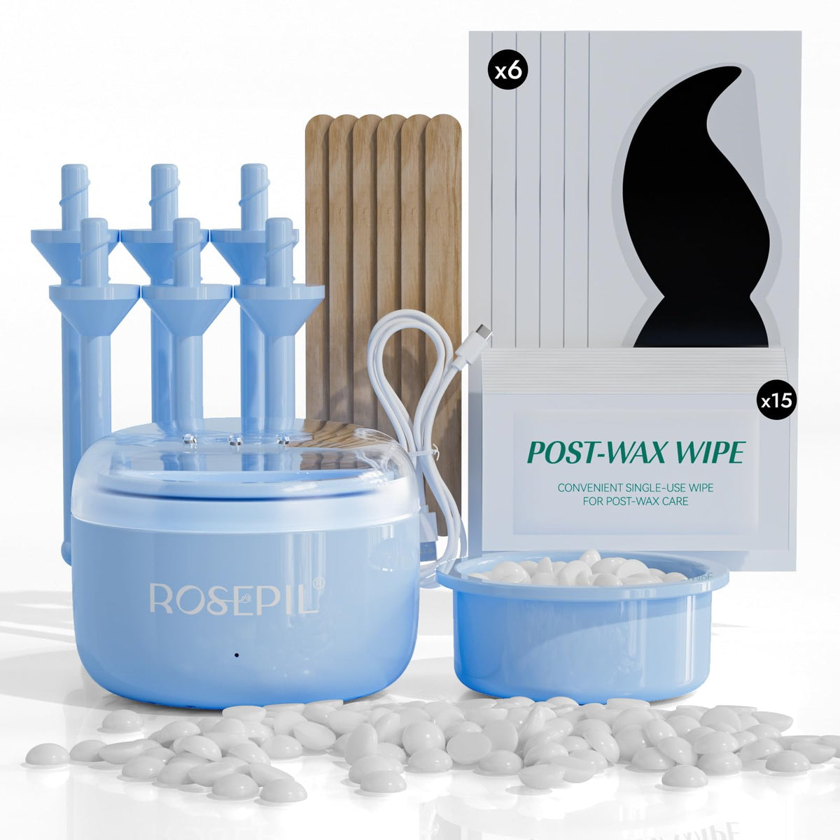 ROSEPIL front packaging showing kit contents and portability benefit