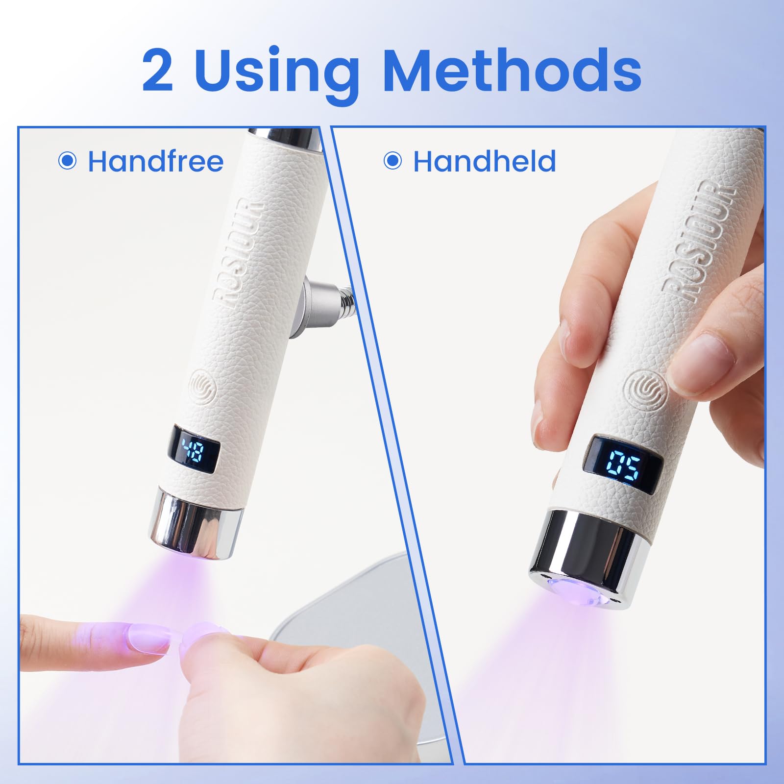 Rosiour lamp mounted on magnetic stand for hands-free benefit