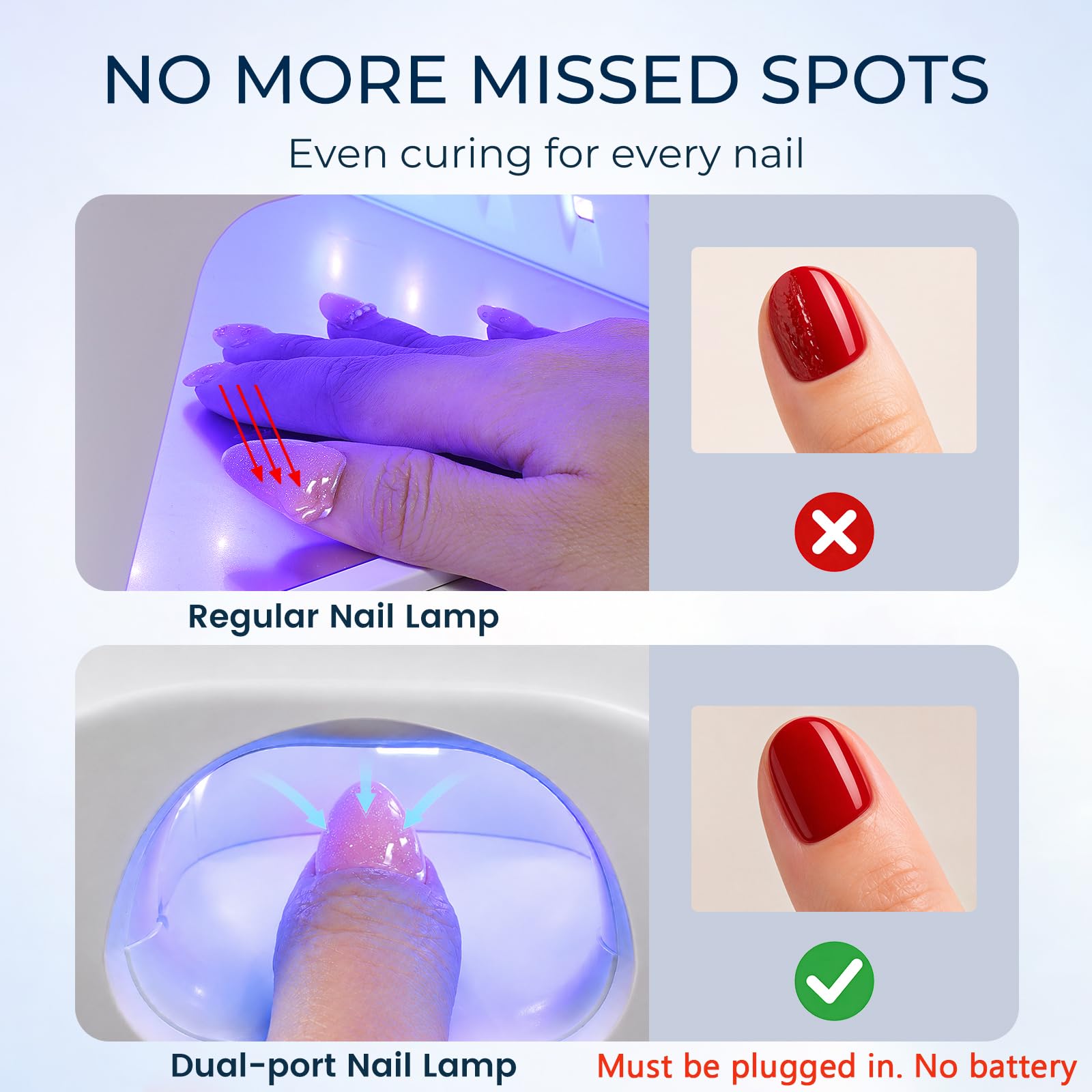 Rosiour thumb slot close-up highlighting focused LEDs for edge cure