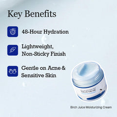 ROUND LAB cream on hand being smoothed, demonstrating lightweight finish