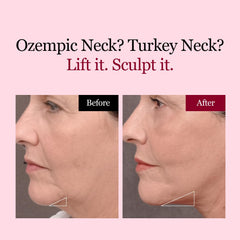 ROUND LAB model wearing the mask demonstrating snug jawline fit