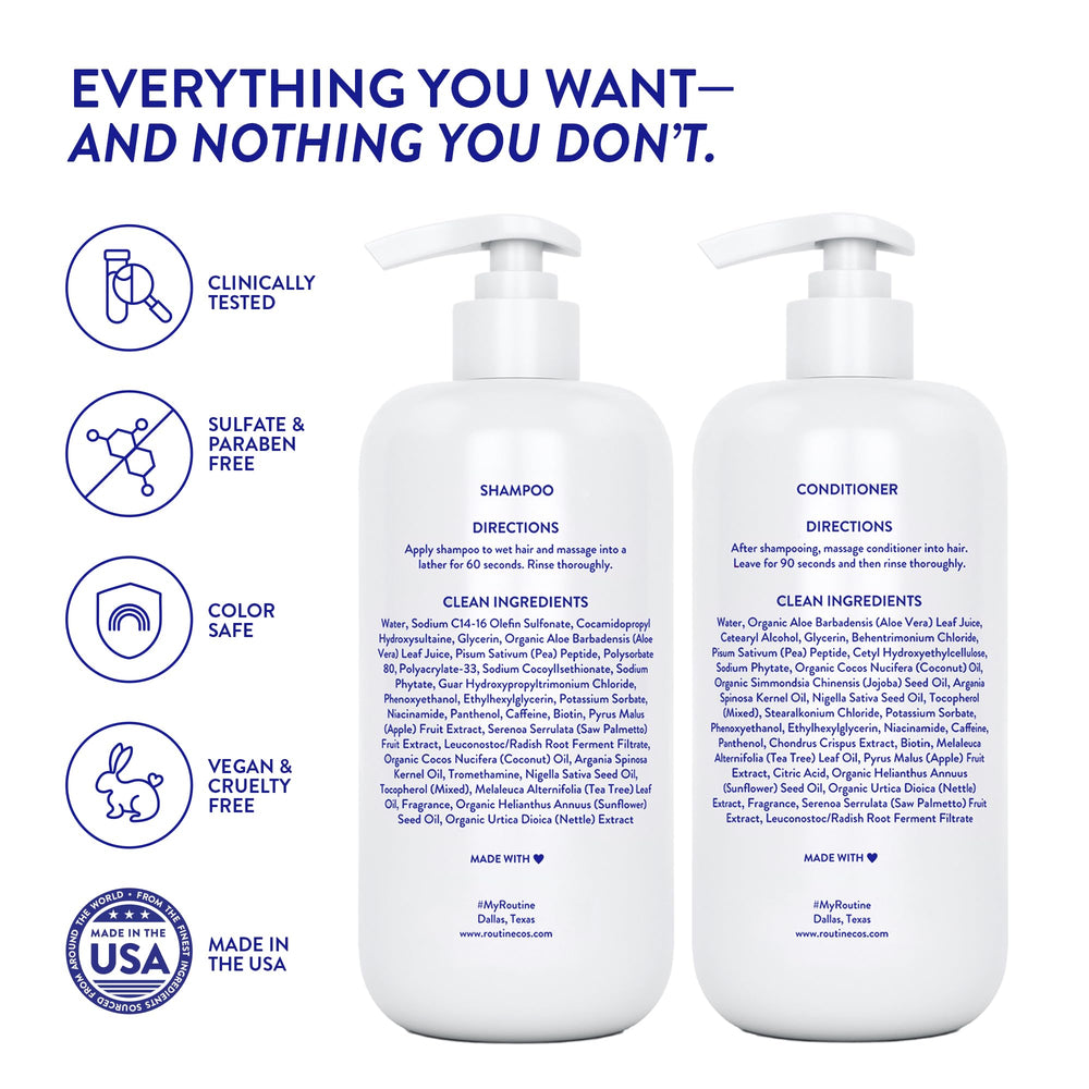 Routine Wellness set styled in bathroom setting suggesting daily routine uplift