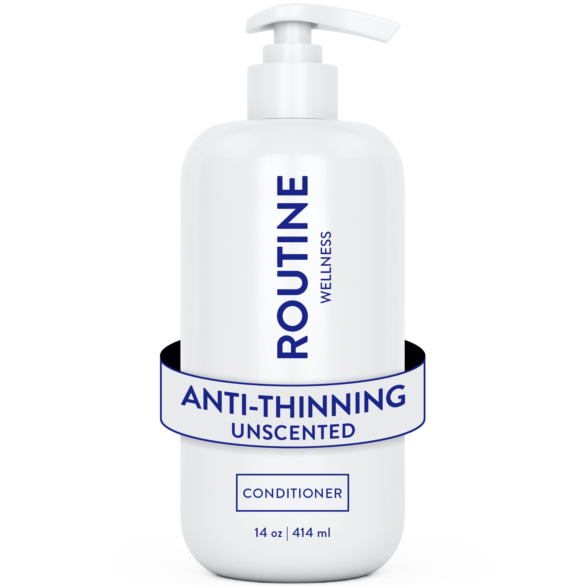 Routine Wellness front bottle showing unscented conditioner and label benefit