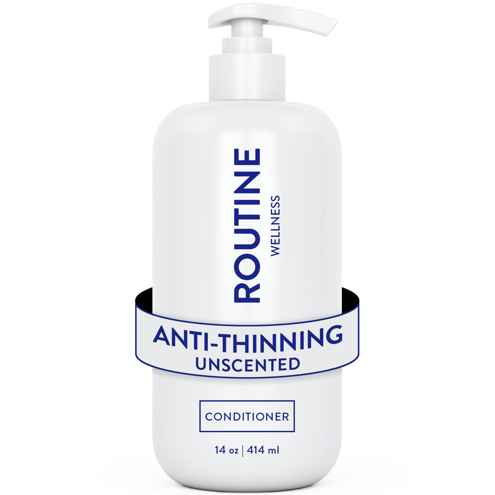 Routine Wellness front bottle showing unscented conditioner and label benefit