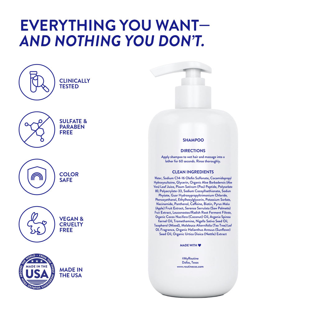 Routine Wellness shampoo with conditioner to illustrate a complete routine