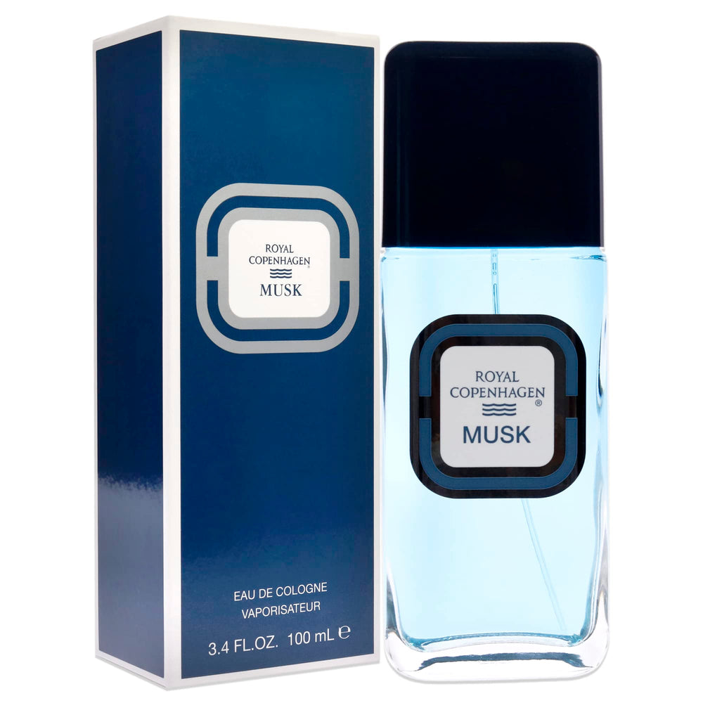 Royal Copenhagen spraying cologne onto wrist demonstrating easy everyday application