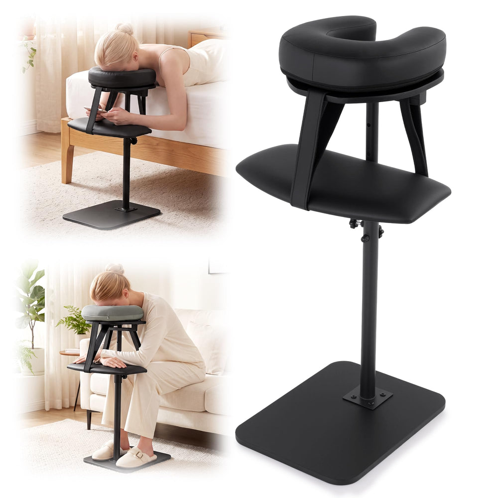 ROYALAY front view of freestanding headrest showing stable base and cradle for easy setup