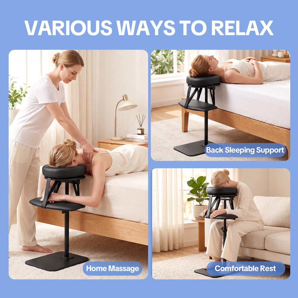 ROYALAY headrest in use on bed demonstrating comfortable face-down positioning