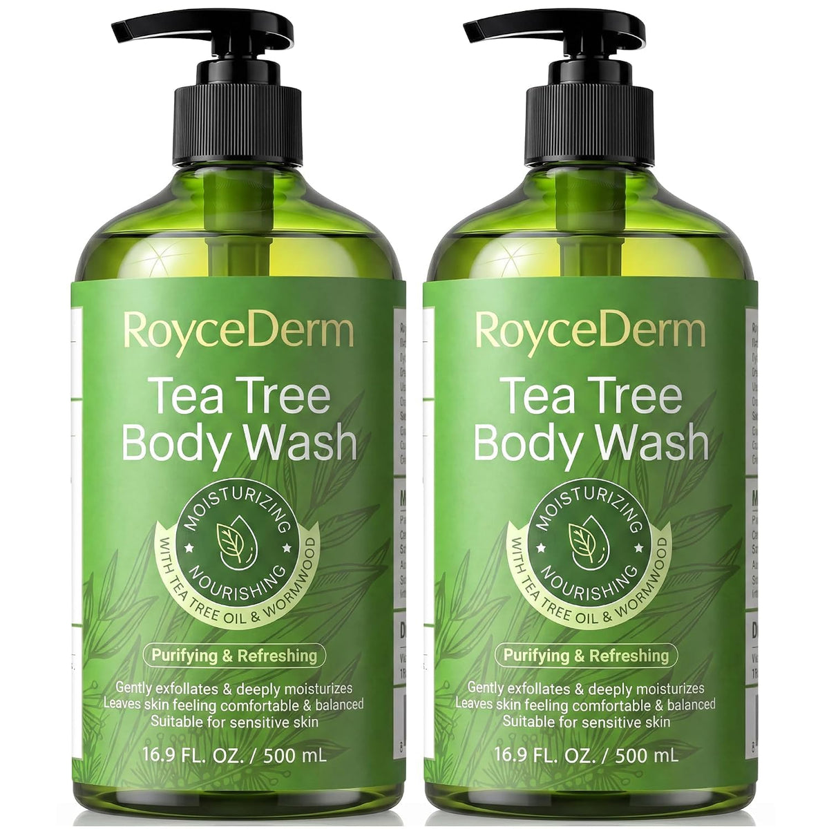 Roycederm front bottle showing label and clean presentation benefit