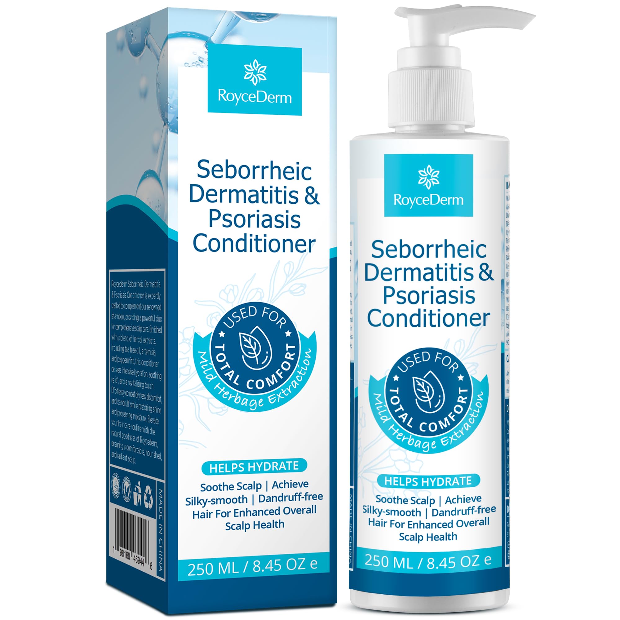 Roycederm front packaging showing bottle and branding for easy identification