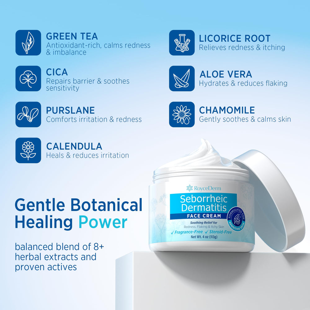 Roycederm used at hairline showing gentle scalp application for targeted relief
