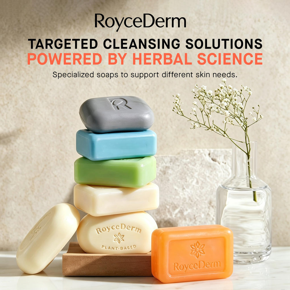 Roycederm lifestyle image senior using shower soap for comfortable cleansing